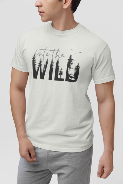 Embrace the Great Outdoors with the "Into the Wild" Premium Men's Graphic Tee