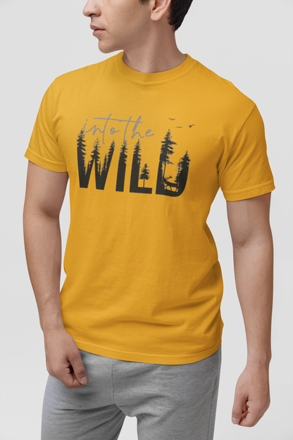 Embrace the Great Outdoors with the "Into the Wild" Premium Men's Graphic Tee