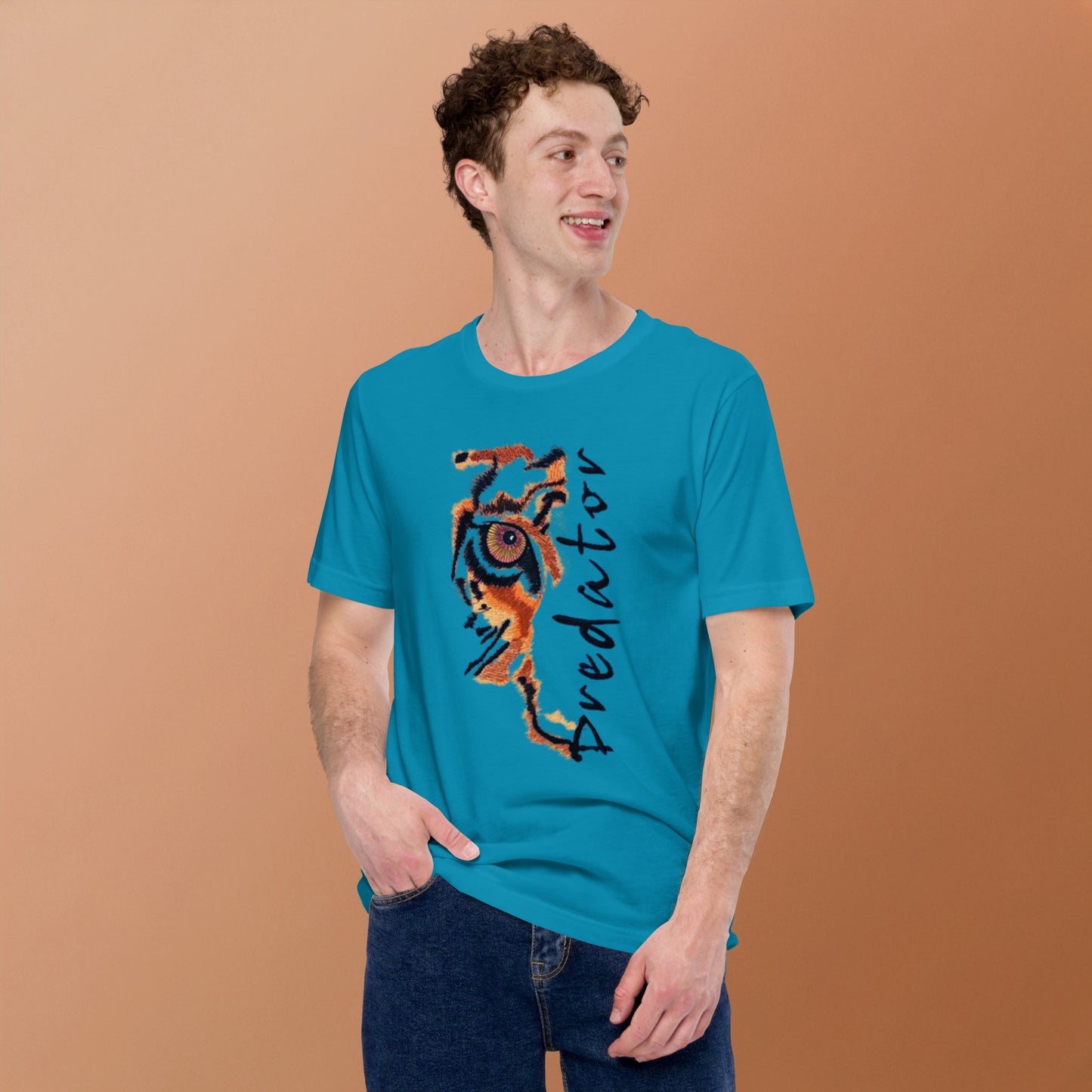 Predator Tiger Eye Graphic Tee - Minimalist Luxe Streetwear T-Shirt