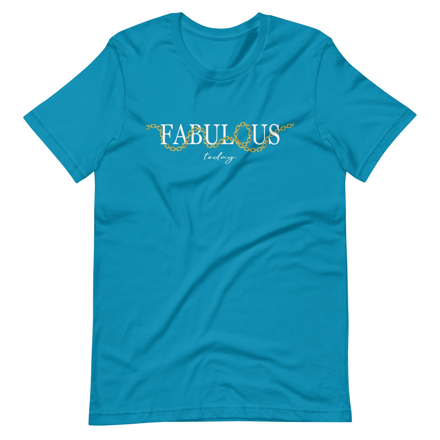 Elyx "Fabulous Today" Golden Chain Graphic Tee - Premium Soft Cotton T-Shirt for Women