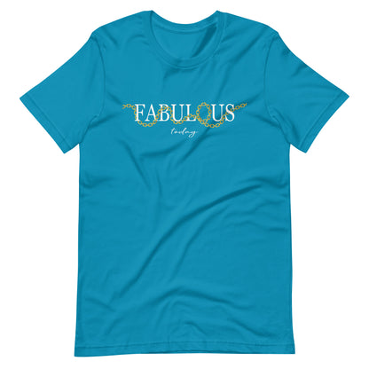 Elyx "Fabulous Today" Golden Chain Graphic Tee - Premium Soft Cotton T-Shirt for Women