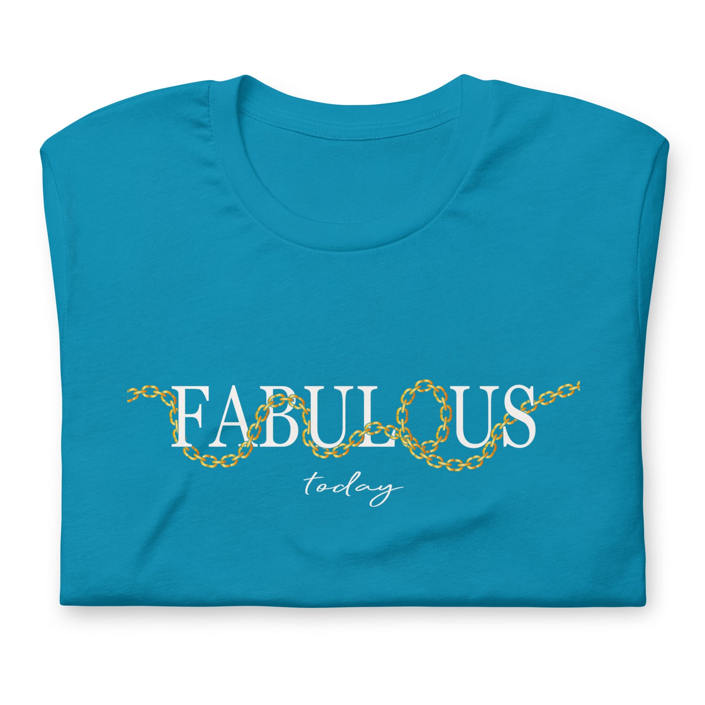 Elyx "Fabulous Today" Golden Chain Graphic Tee - Premium Soft Cotton T-Shirt for Women