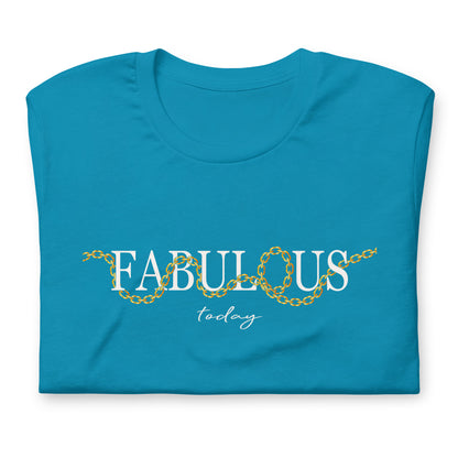 Elyx "Fabulous Today" Golden Chain Graphic Tee - Premium Soft Cotton T-Shirt for Women