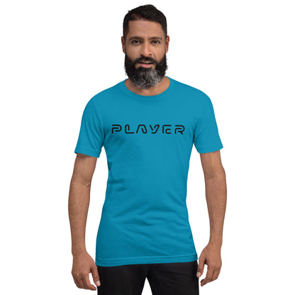 Player Futuristic Typographic Tee - Minimalist Cyber Streetwear T-Shirt