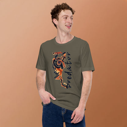Predator Tiger Eye Graphic Tee - Minimalist Luxe Streetwear T-Shirt