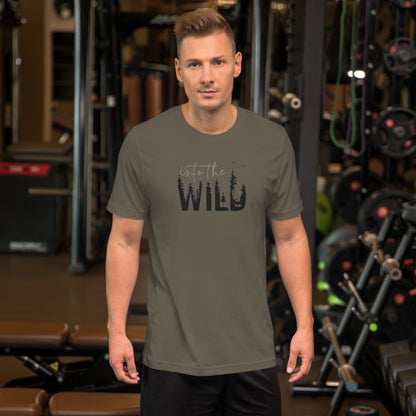 Embrace the Great Outdoors with the "Into the Wild" Premium Men's Graphic Tee