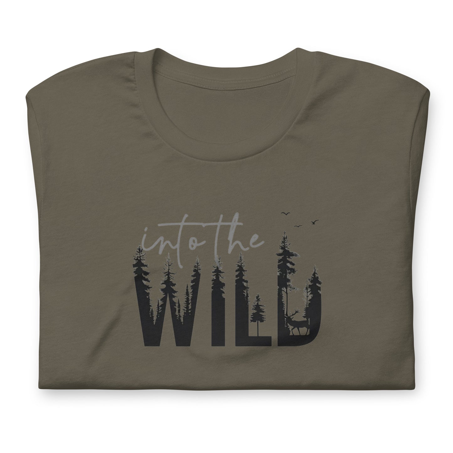 Embrace the Great Outdoors with the "Into the Wild" Premium Men's Graphic Tee