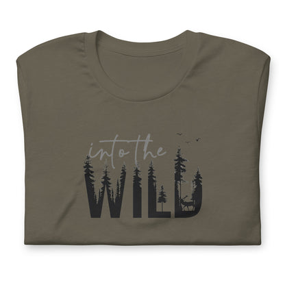 Embrace the Great Outdoors with the "Into the Wild" Premium Men's Graphic Tee