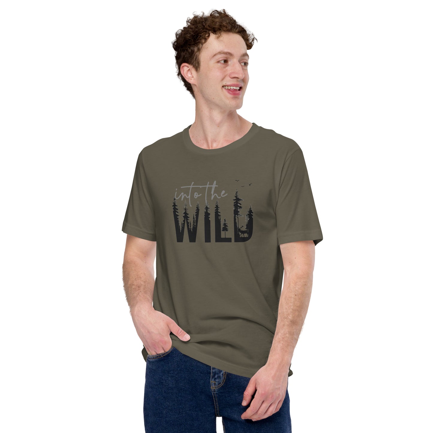 Embrace the Great Outdoors with the "Into the Wild" Premium Men's Graphic Tee