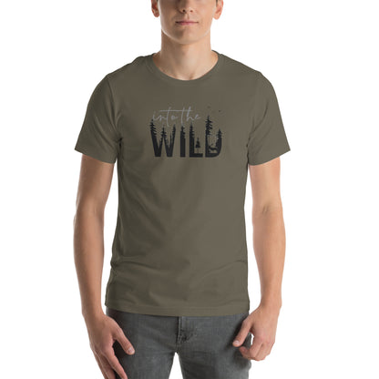 Embrace the Great Outdoors with the "Into the Wild" Premium Men's Graphic Tee