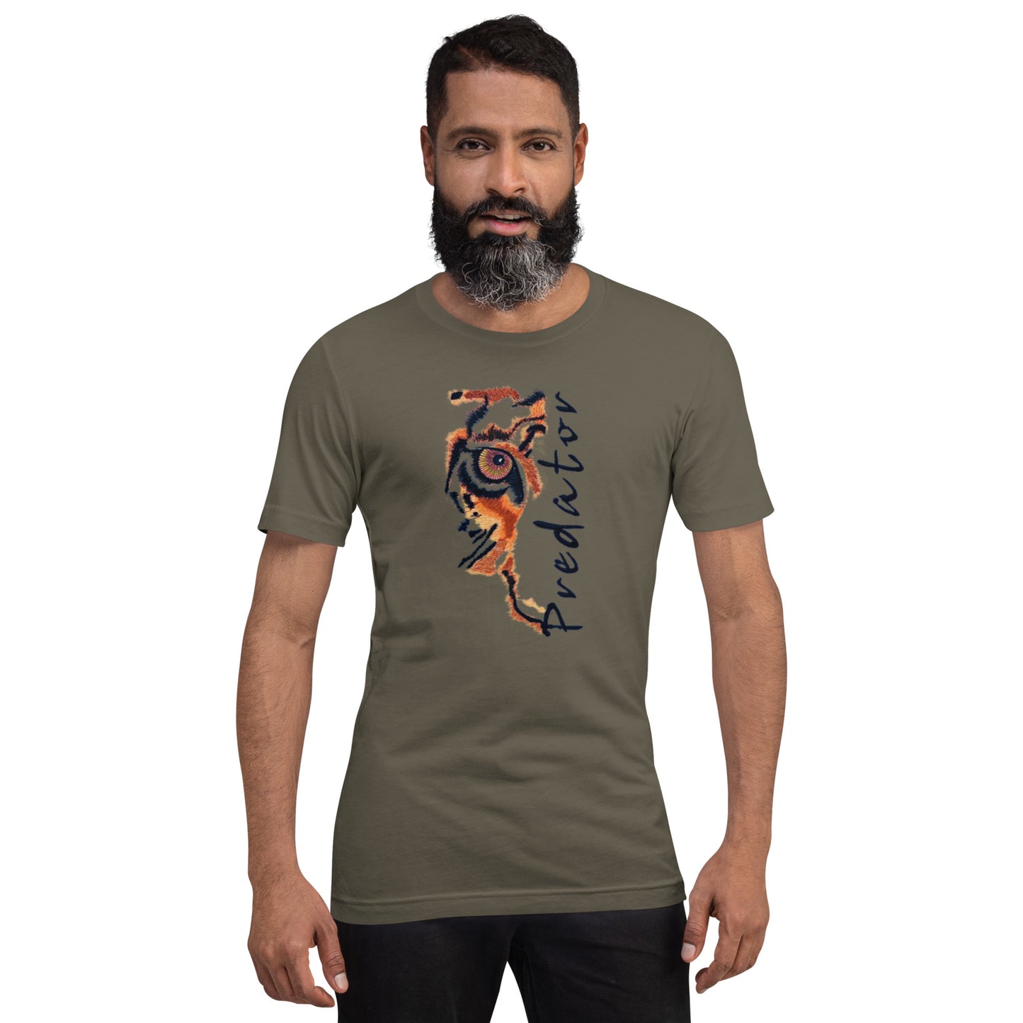 Predator Tiger Eye Graphic Tee - Minimalist Luxe Streetwear T-Shirt