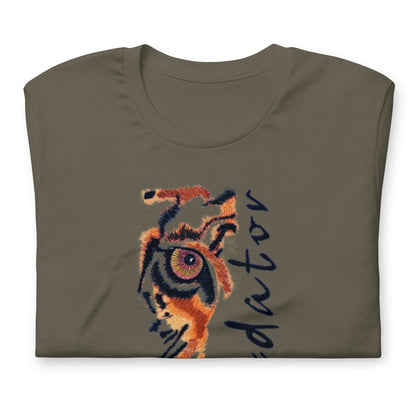 Predator Tiger Eye Graphic Tee - Minimalist Luxe Streetwear T-Shirt