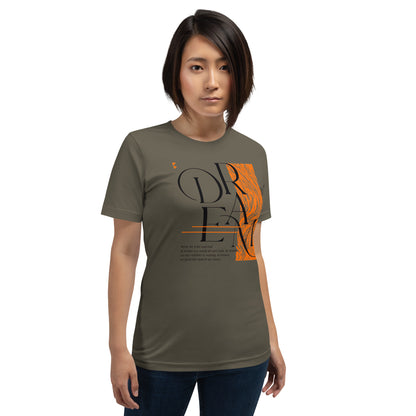 Dream Avant-Garde Typographic Tee - Abstract Minimalist Women's Streetwear T-Shirt