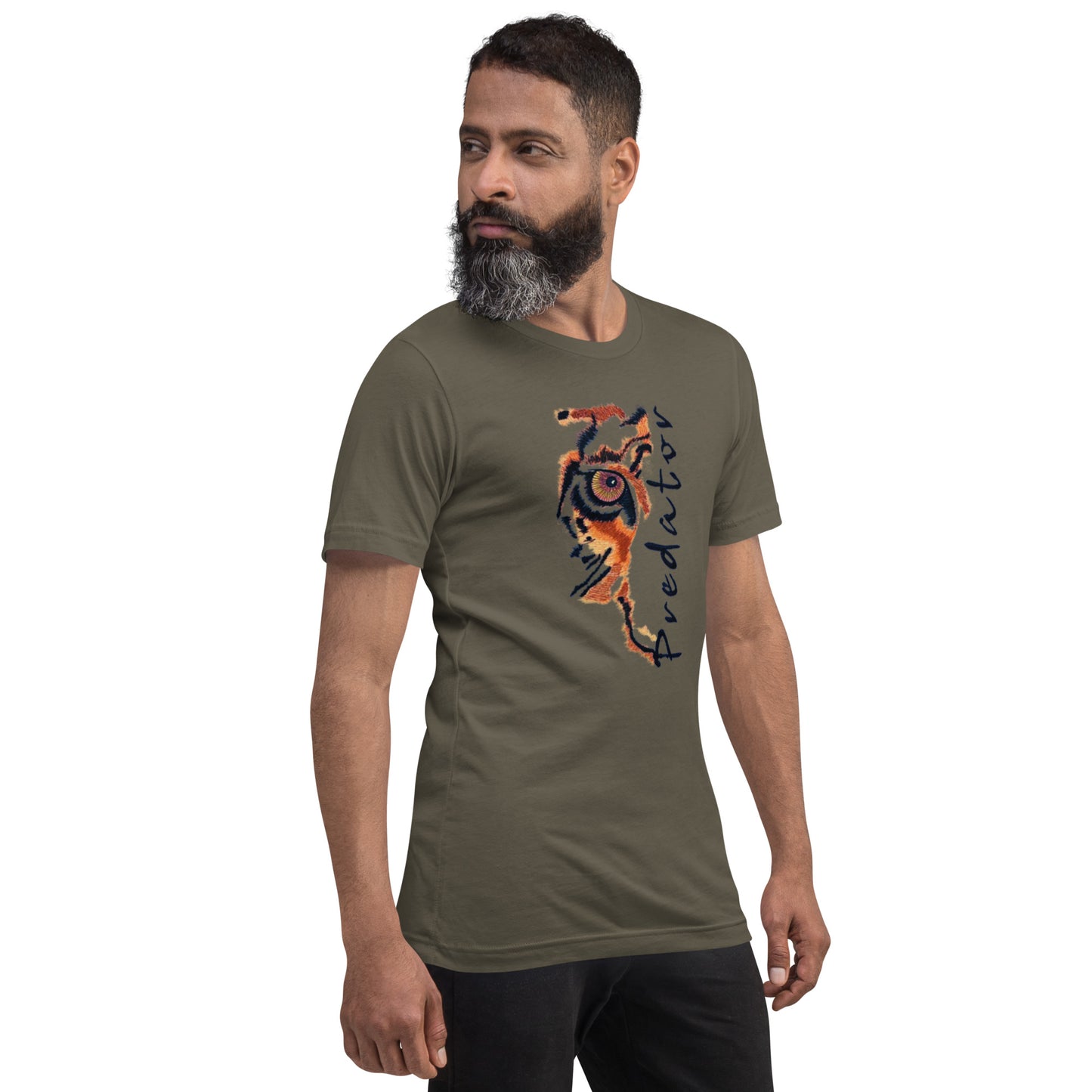 Predator Tiger Eye Graphic Tee - Minimalist Luxe Streetwear T-Shirt