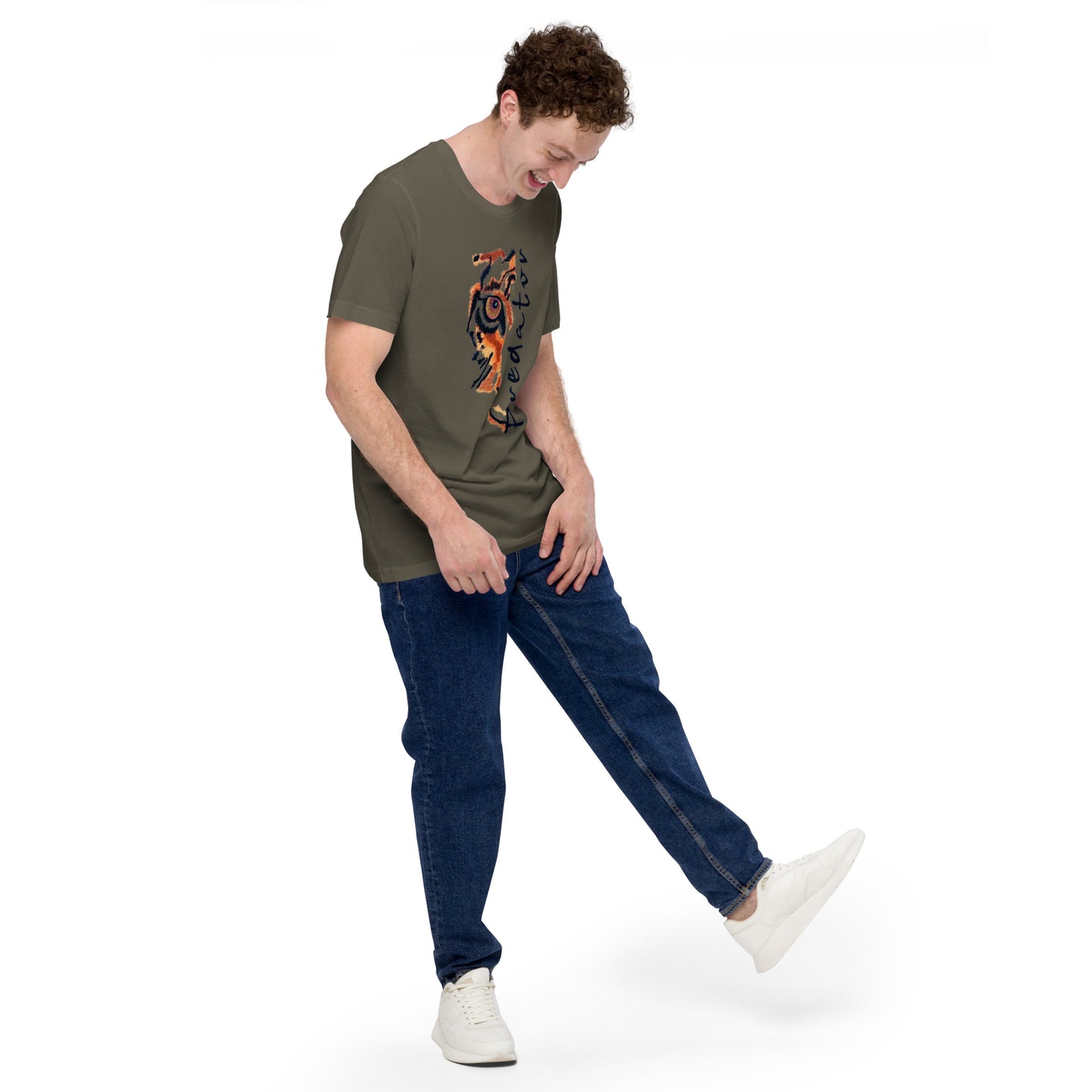 Predator Tiger Eye Graphic Tee - Minimalist Luxe Streetwear T-Shirt
