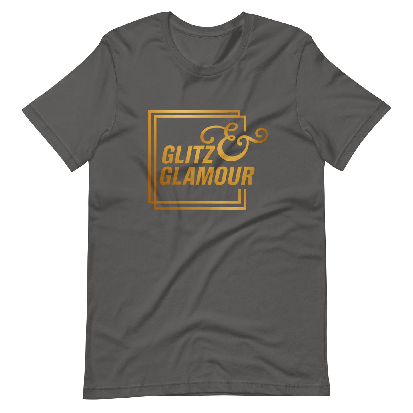 Elyx "Glitz & Glamour" Gold Minimalist Aesthetic Women Graphic Tee