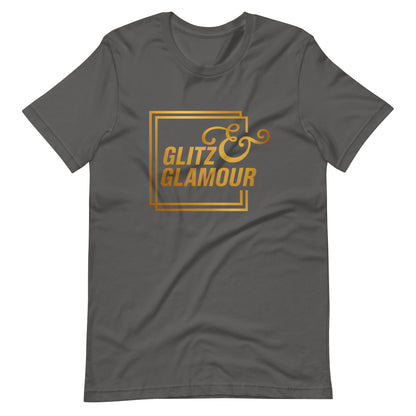 Elyx "Glitz & Glamour" Gold Minimalist Aesthetic Women Graphic Tee