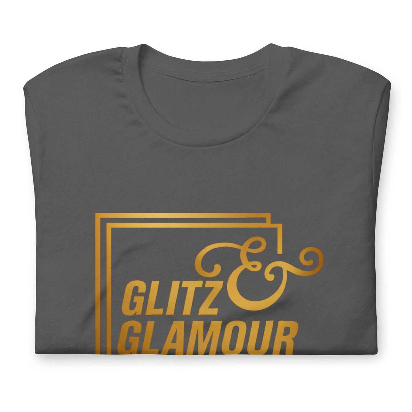 Elyx "Glitz & Glamour" Gold Minimalist Aesthetic Women Graphic Tee