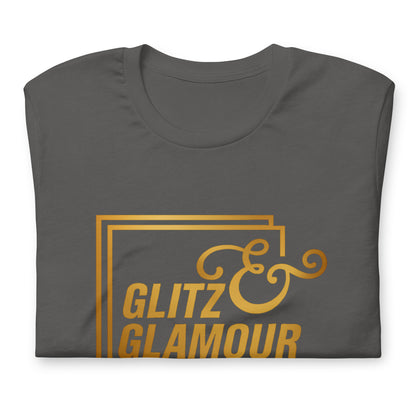 Elyx "Glitz & Glamour" Gold Minimalist Aesthetic Women Graphic Tee