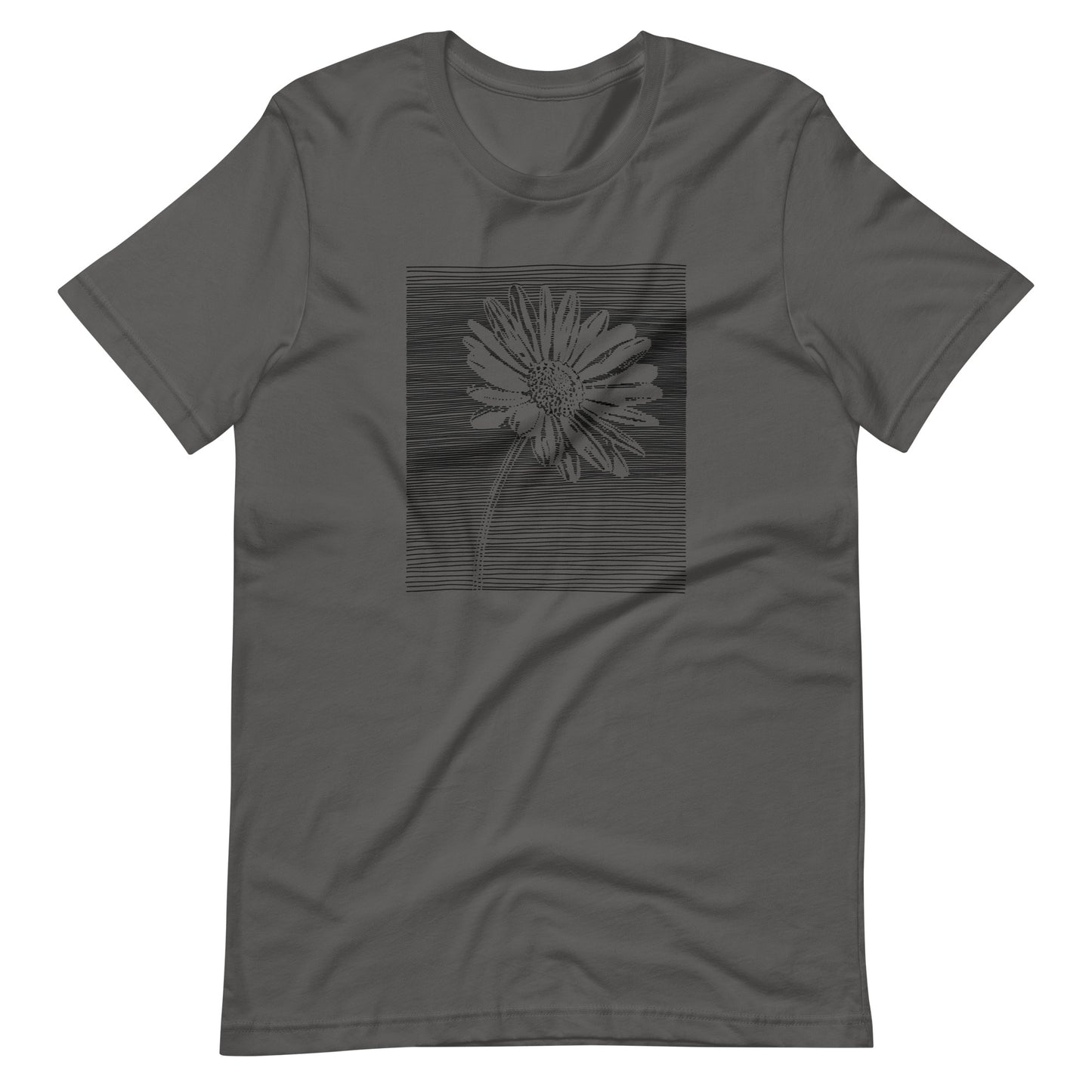 Elyx Minimalist Daisy Line Art Woman Graphic Tee