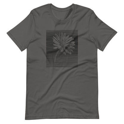 Elyx Minimalist Daisy Line Art Woman Graphic Tee
