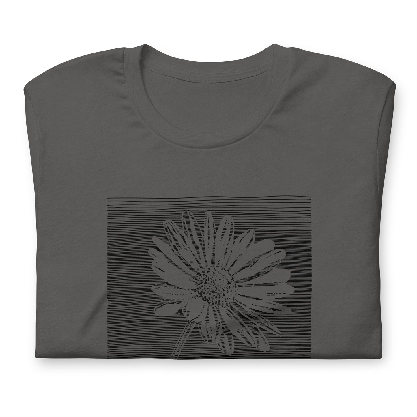Elyx Minimalist Daisy Line Art Woman Graphic Tee