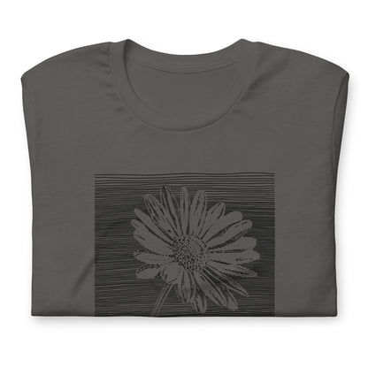 Elyx Minimalist Daisy Line Art Woman Graphic Tee