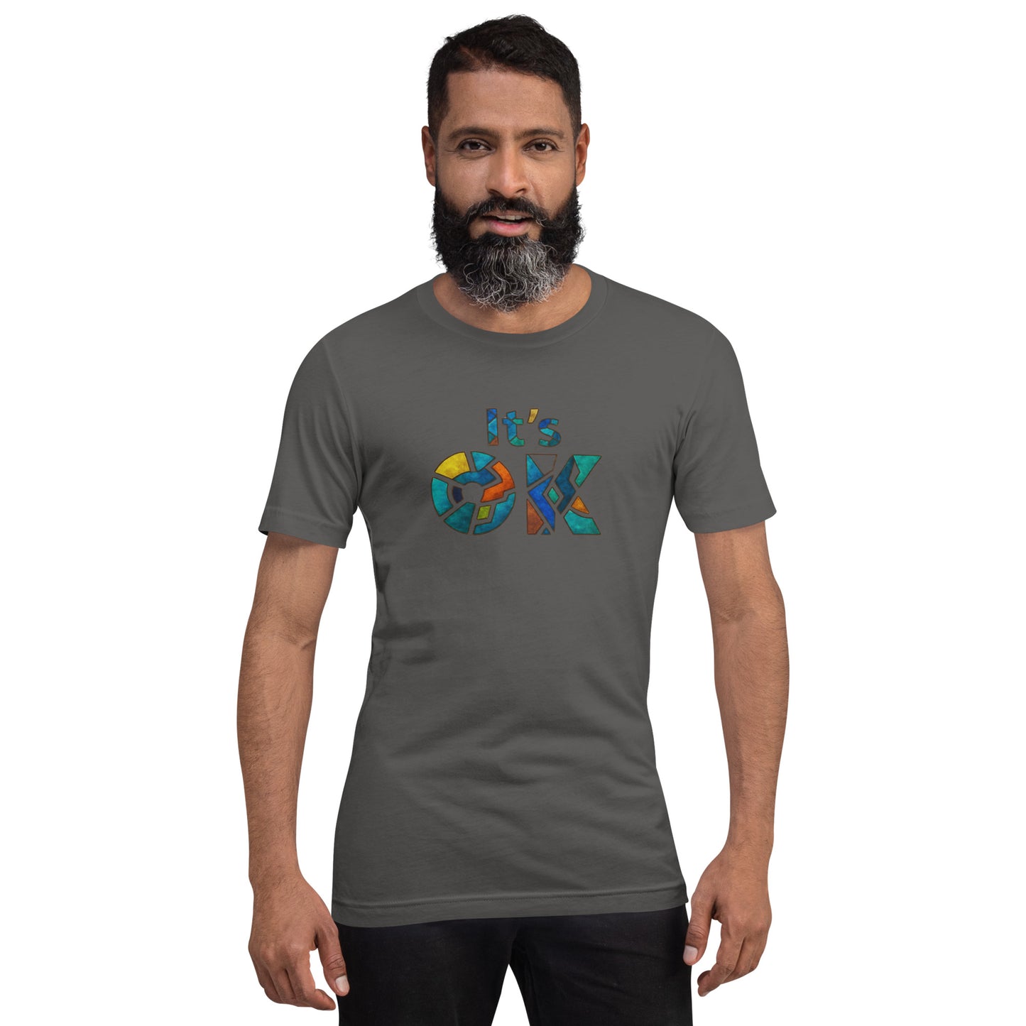 It's OK Mosaic Typography Tee - Premium Men's Casual Comfort Cotton Top