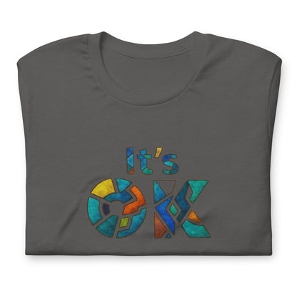 It's OK Mosaic Typography Tee - Premium Men's Casual Comfort Cotton Top