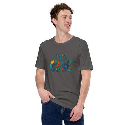 It's OK Mosaic Typography Tee - Premium Men's Casual Comfort Cotton Top