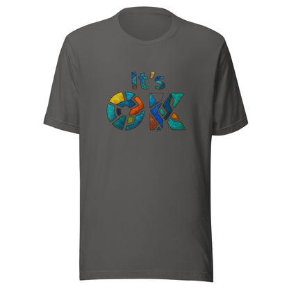 It's OK Mosaic Typography Tee - Premium Men's Casual Comfort Cotton Top