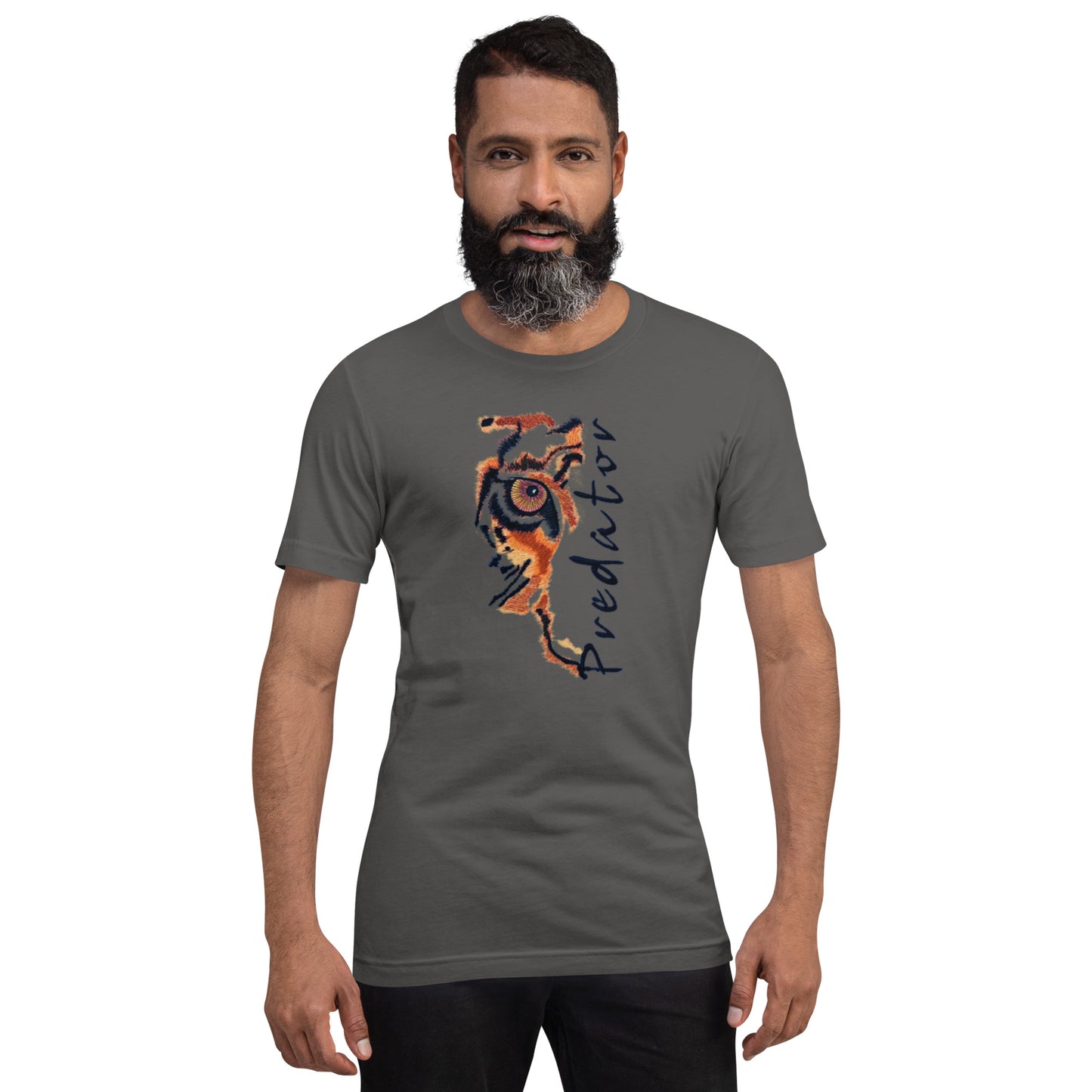 Predator Tiger Eye Graphic Tee - Minimalist Luxe Streetwear T-Shirt