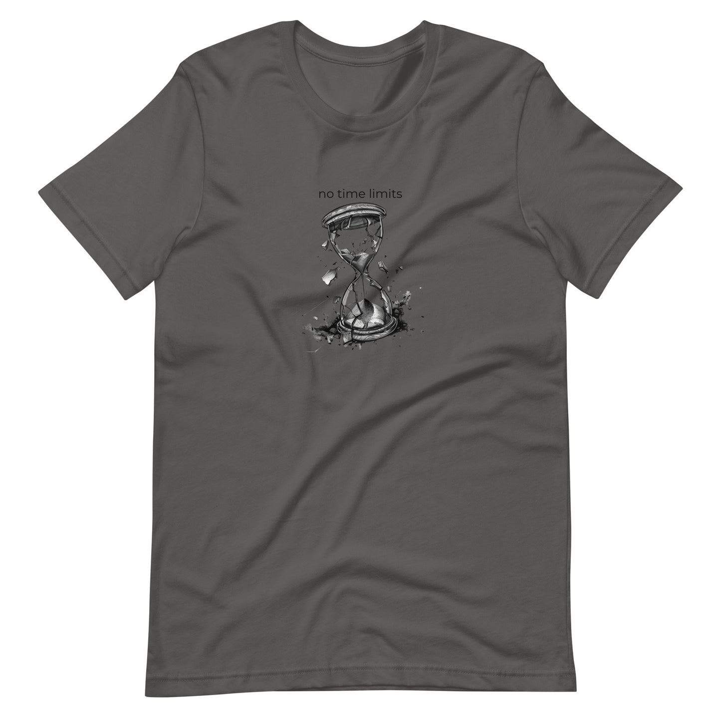 No Time Limits Hourglass Graphic Tee - Surrealist Minimalist Art T-Shirt