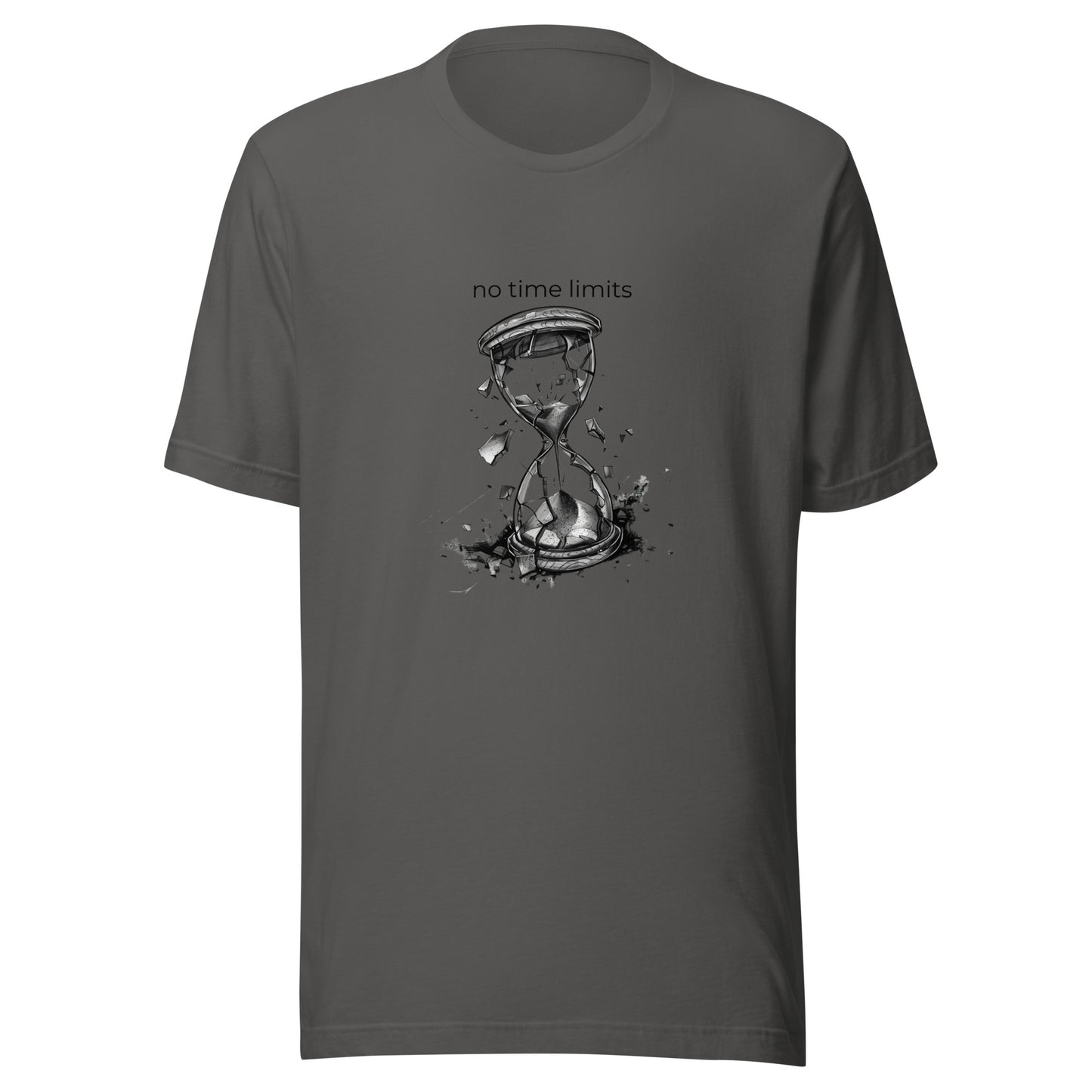No Time Limits Hourglass Graphic Tee - Surrealist Minimalist Art T-Shirt
