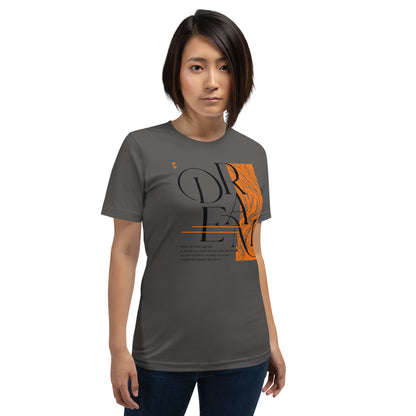 Dream Avant-Garde Typographic Tee - Abstract Minimalist Women's Streetwear T-Shirt