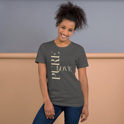 "Pure Love" Modern Typography Shirt – Premium Aesthetic Graphic Tee