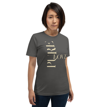 "Pure Love" Modern Typography Shirt – Premium Aesthetic Graphic Tee