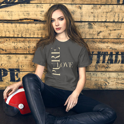 "Pure Love" Modern Typography Shirt – Premium Aesthetic Graphic Tee