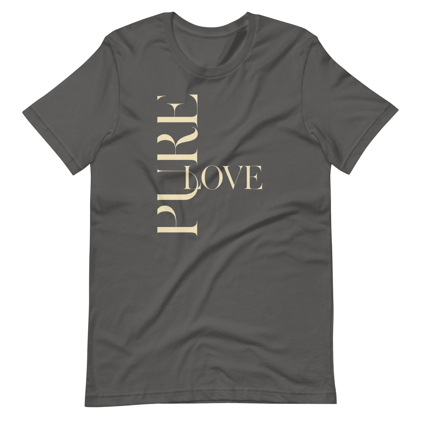 "Pure Love" Modern Typography Shirt – Premium Aesthetic Graphic Tee