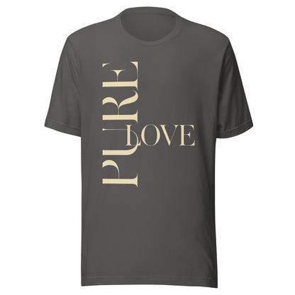 "Pure Love" Modern Typography Shirt – Premium Aesthetic Graphic Tee