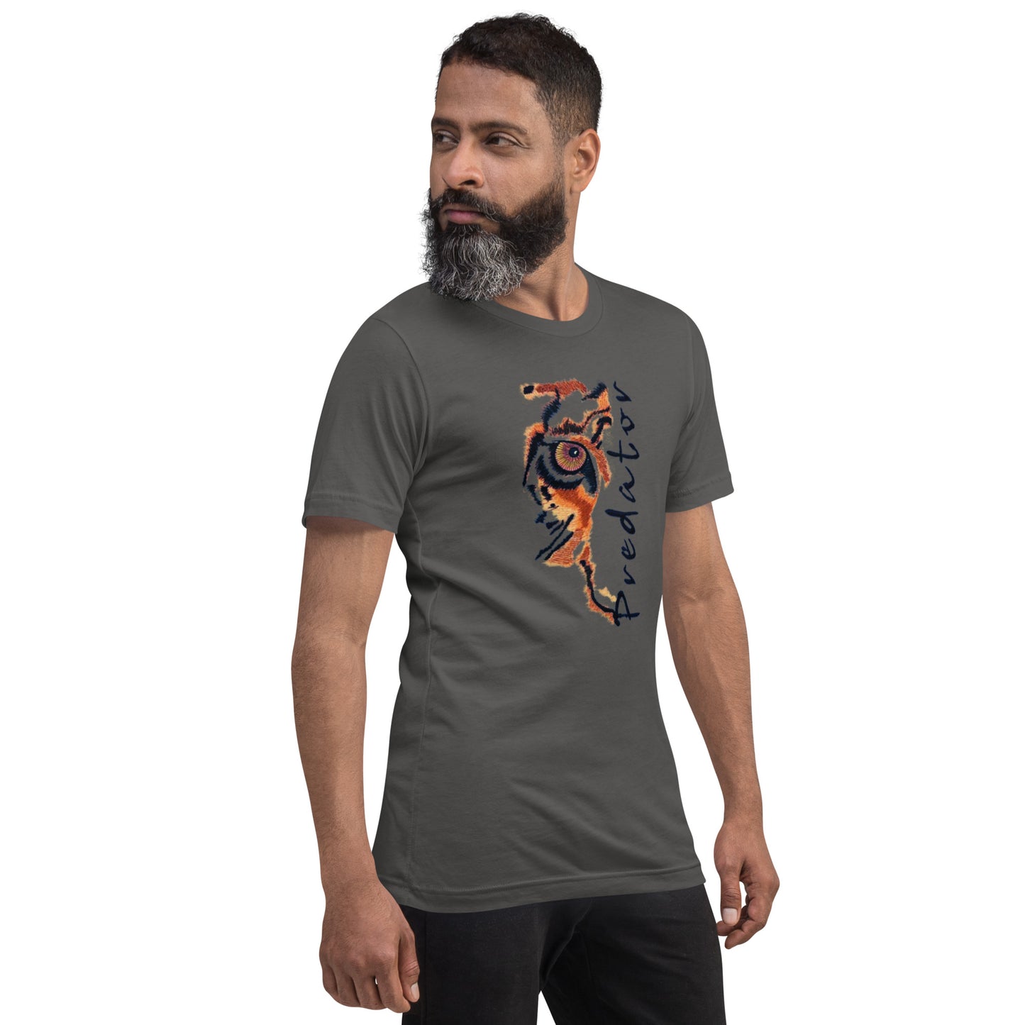 Predator Tiger Eye Graphic Tee - Minimalist Luxe Streetwear T-Shirt
