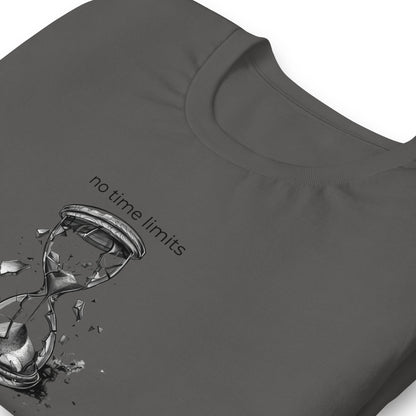 No Time Limits Hourglass Graphic Tee - Surrealist Minimalist Art T-Shirt