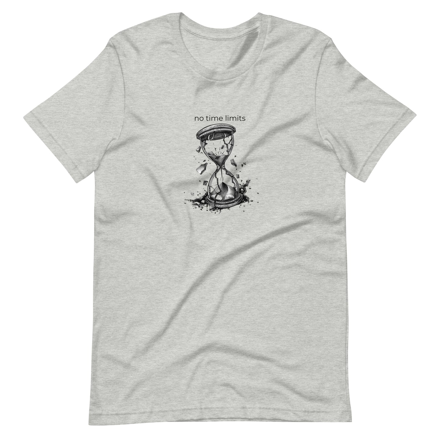 No Time Limits Hourglass Graphic Tee - Surrealist Minimalist Art T-Shirt