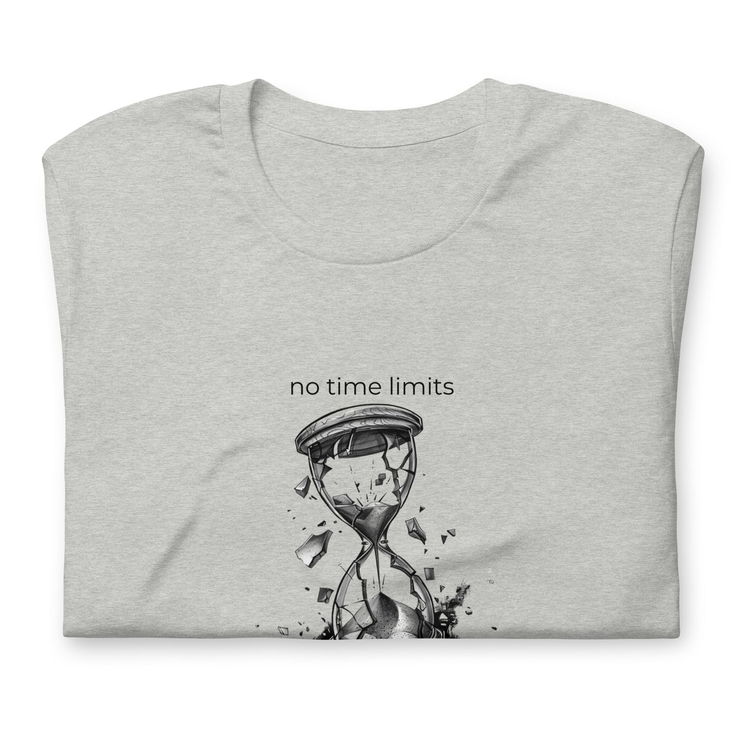 No Time Limits Hourglass Graphic Tee - Surrealist Minimalist Art T-Shirt