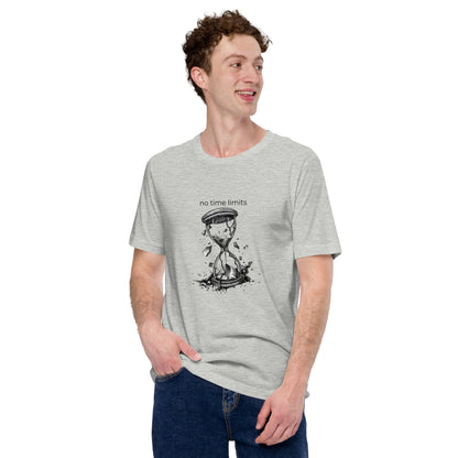 No Time Limits Hourglass Graphic Tee - Surrealist Minimalist Art T-Shirt