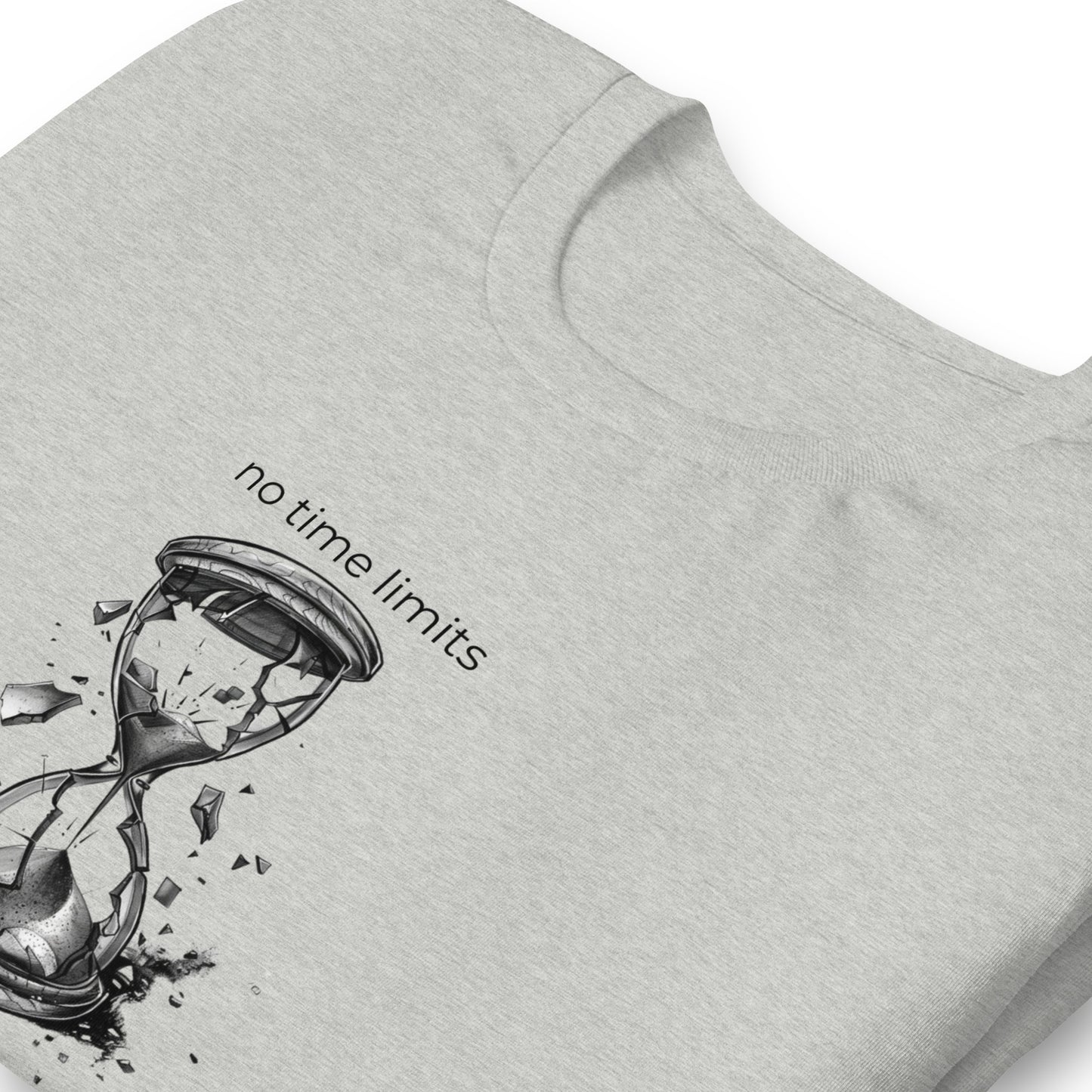 No Time Limits Hourglass Graphic Tee - Surrealist Minimalist Art T-Shirt