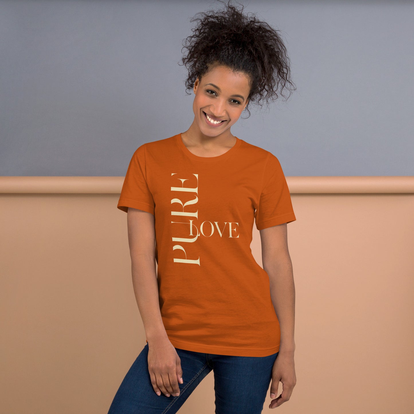 "Pure Love" Modern Typography Shirt – Premium Aesthetic Graphic Tee