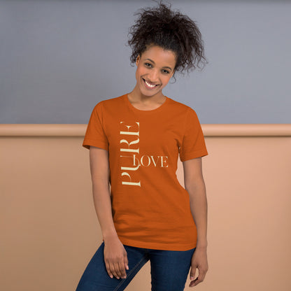 "Pure Love" Modern Typography Shirt – Premium Aesthetic Graphic Tee