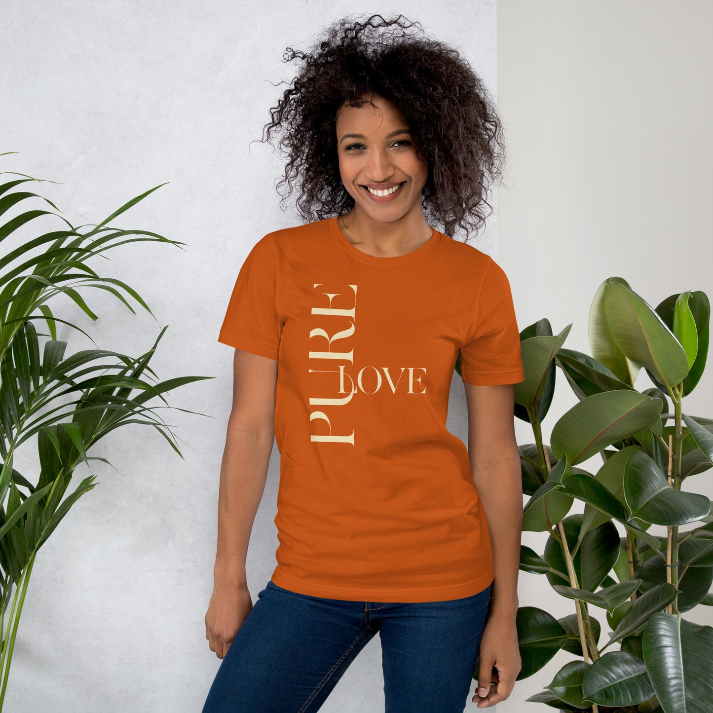 "Pure Love" Modern Typography Shirt – Premium Aesthetic Graphic Tee