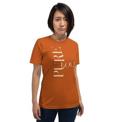 "Pure Love" Modern Typography Shirt – Premium Aesthetic Graphic Tee